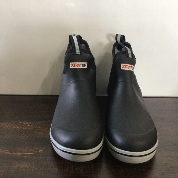 Xtratuf Mens Fleece Lined Ankle Deck Boot Waterproof Black Size 13 Pull On Boot - Picture 1 of 5